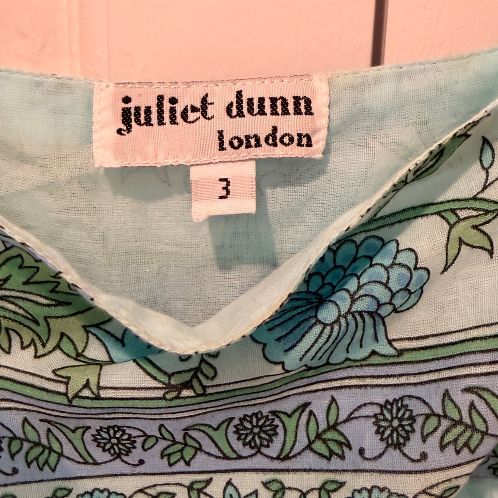LIKE NEW Juliet Dunn Floral Mini Dress Swim Cover-up Size 8/10 (size 3) - Picture 6 of 14